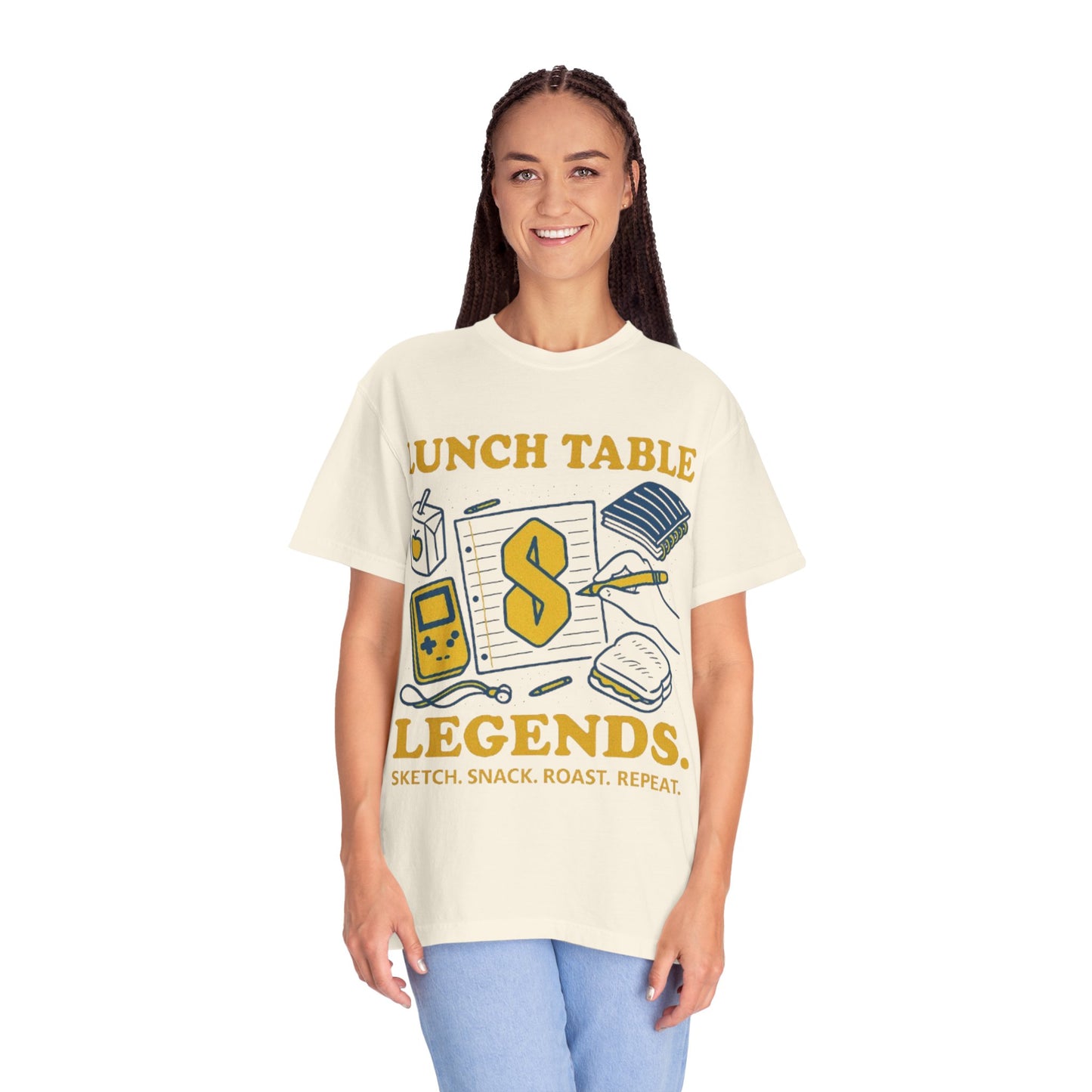 Lunch Table Legends Unisex T-Shirt - Sketch. Snack. Roast. Repeat.