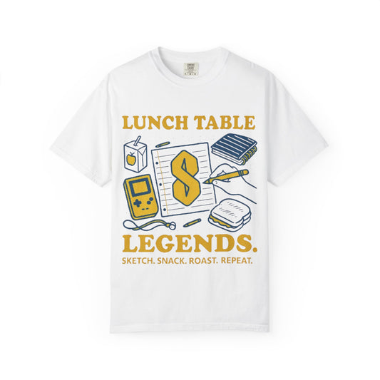 Lunch Table Legends Unisex T-Shirt - Sketch. Snack. Roast. Repeat.