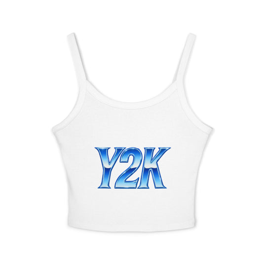 Y2K Women's Spaghetti Strap Tank Top - Trendy Retro Style