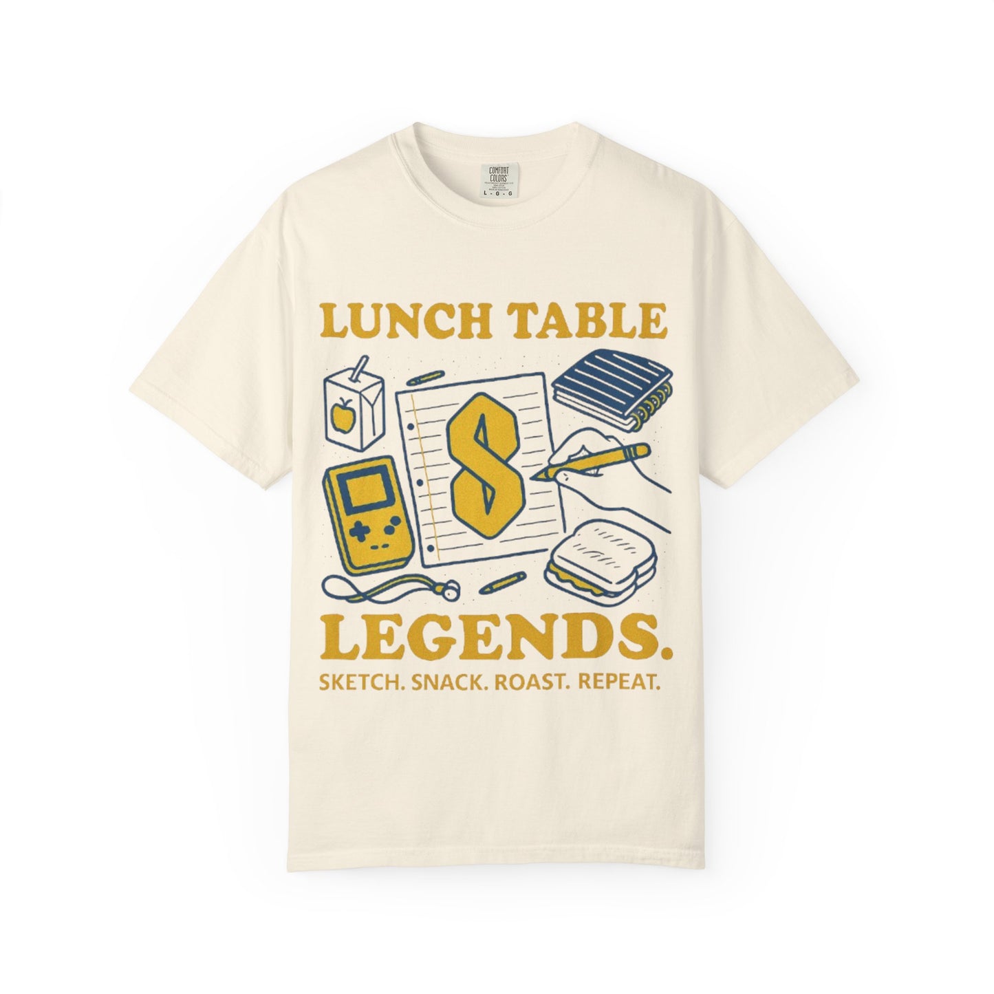 Lunch Table Legends Unisex T-Shirt - Sketch. Snack. Roast. Repeat.